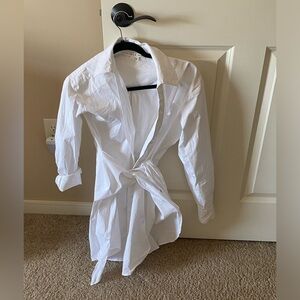 Veronica Beard Roanoke shirt dress size 0 white